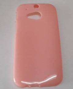 Силиконов гръб ТПУ гланц за HTC ONE M8 / HTC ONE 2 розов